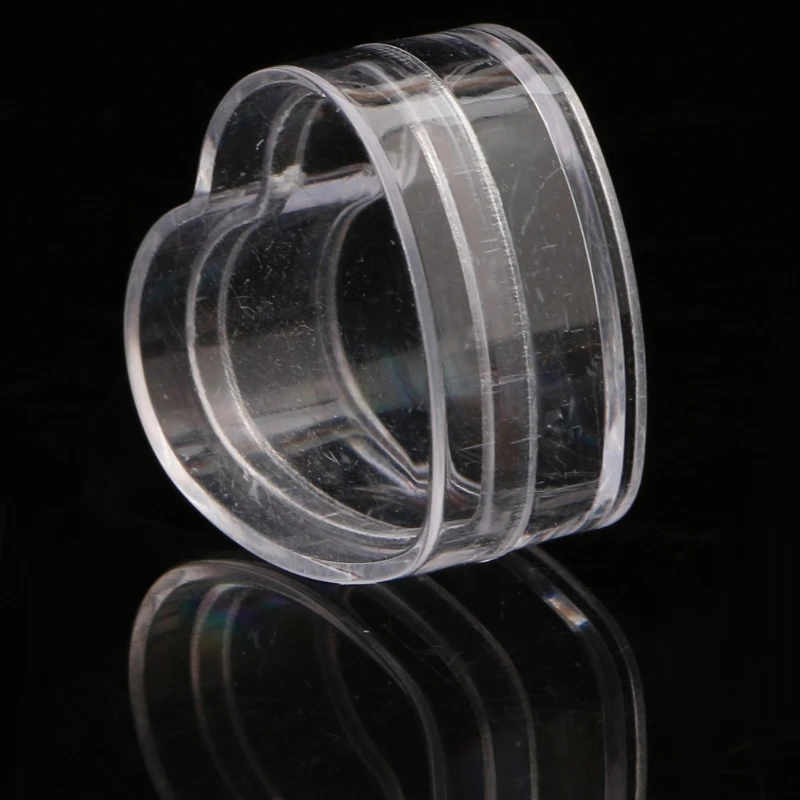 10 шт. пластиковая коробка для крема в форме сердца, косметика для чехла, прозрачный макияж, дропшиппинг