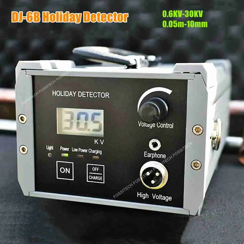 

DJ-6B Digital Holiday Detector 0.05~10mm High Voltage 0.6KV-30KV Spark Leakage Detector with Special Anti-corrosion Coating