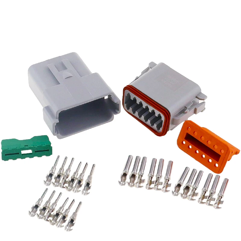 

1-10 Kits Deutsch DT Series 12 Pin Ways Male Female Waterproof Electrical Wire Connector Plug DT06-12S DT04-12P 22-16AWG For Car