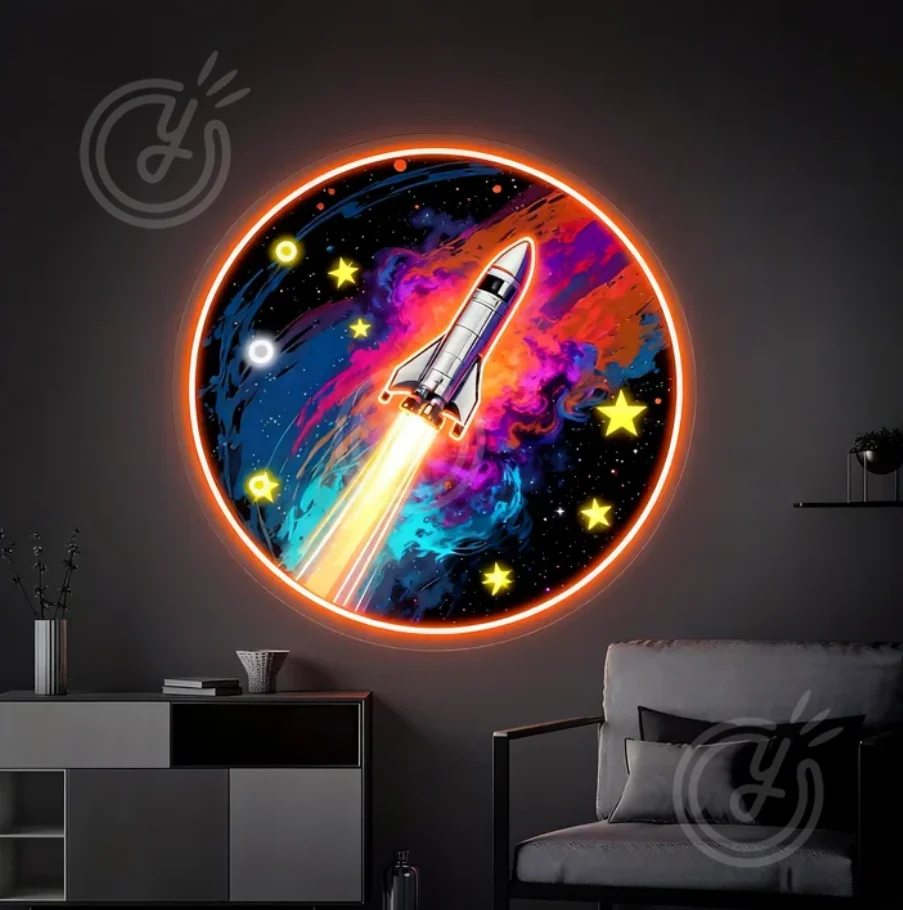 

Neon Sign Uv Print Uv Neon Light Signage Bedroom Wall Art Decor Acrylic Art Gift Personalized Design Game Room Decoration Logo