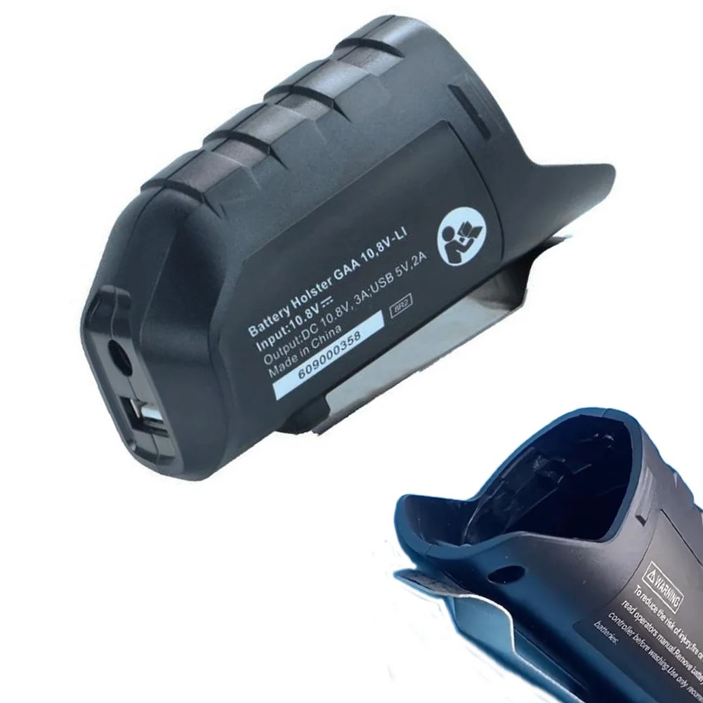 12V 10.8V Li-ion Adapter BHB120 With USB Charger For Mobile Devices LED Fans Power Tool Accessory Black
