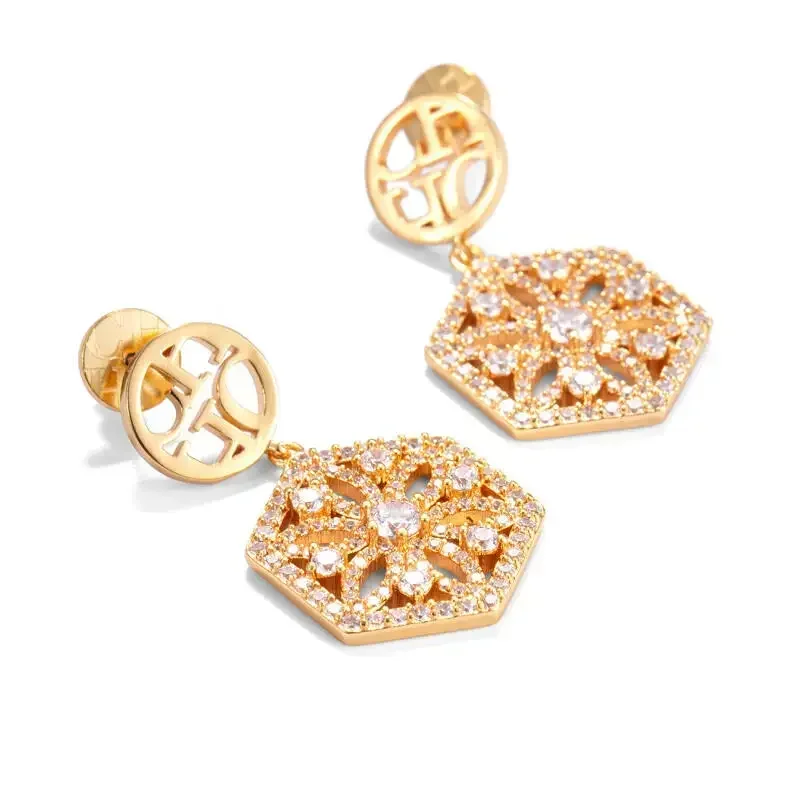 CH Two-tone Series Double-layer Flower Zircon Accessory Gold Silver Optional Horror Cos Props Bag Accessories