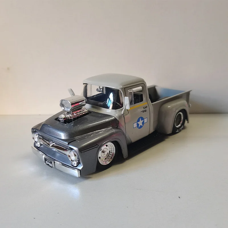 

Масштаб 1:24, сплав 1956 Ford F100, мускулистый автомобиль, пикап, литой под давлением миниатюрный игрушечный автомобиль, имитационная модель, коллекционные предметы, сувенирный дисплей
