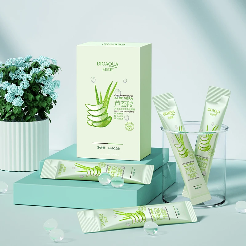 20개입 BIOAQUA 콜라겐 슬리핑 페이셜 마스크 보습 주름 방지 미백 노화 방지 무세척 슬립 페이스 마스크