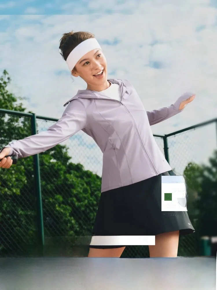 

Banana Le Women's Ultra Model Sun Protection Clothing Summer Ice Silk Cool Feeling Slimming Sports Yoga Outerwear Sunscreen