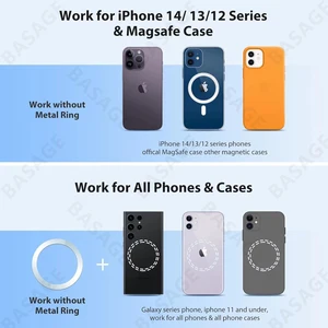 Suporte magnético do telefone do carro suporte ímã suporte de montagem do carro gps suporte móvel no carro para macsafe iphone 12 13 14 samsung xiaomi 12 principais vendas bateria gsp - №3