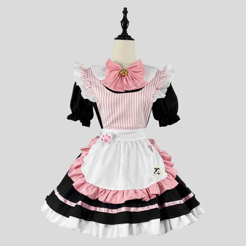 2026 Purple Lolita Anime Cosplay Costume Maid Dress with Apron Lace Women Lolita Suit Servant European Clothing