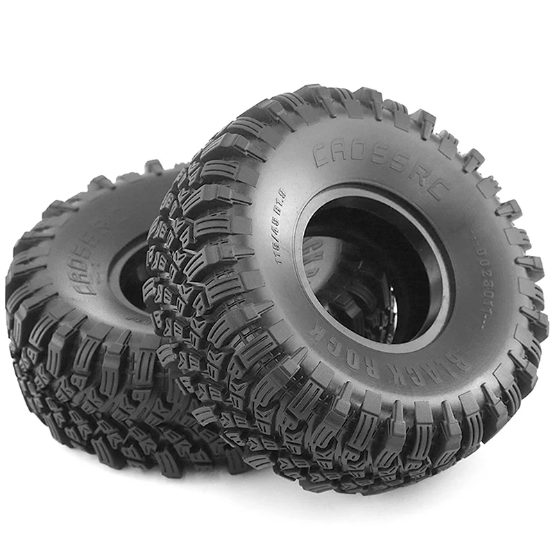 RC 4pcs 1.9 Inch Rubber Tyre 115 * 45mm for 1/10 Rc Crawler Car Trax Trx4 Axial Scx10 Wraith Scx10 Yikong Rgt Wrangler 1.9 Wheel