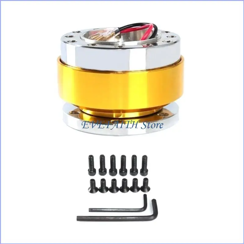 

124B Steering Wheel Quick Disconnect Adapter Base, Aluminum Hub Fit for Motorsport Enthusiasts Improved Control Comfortable
