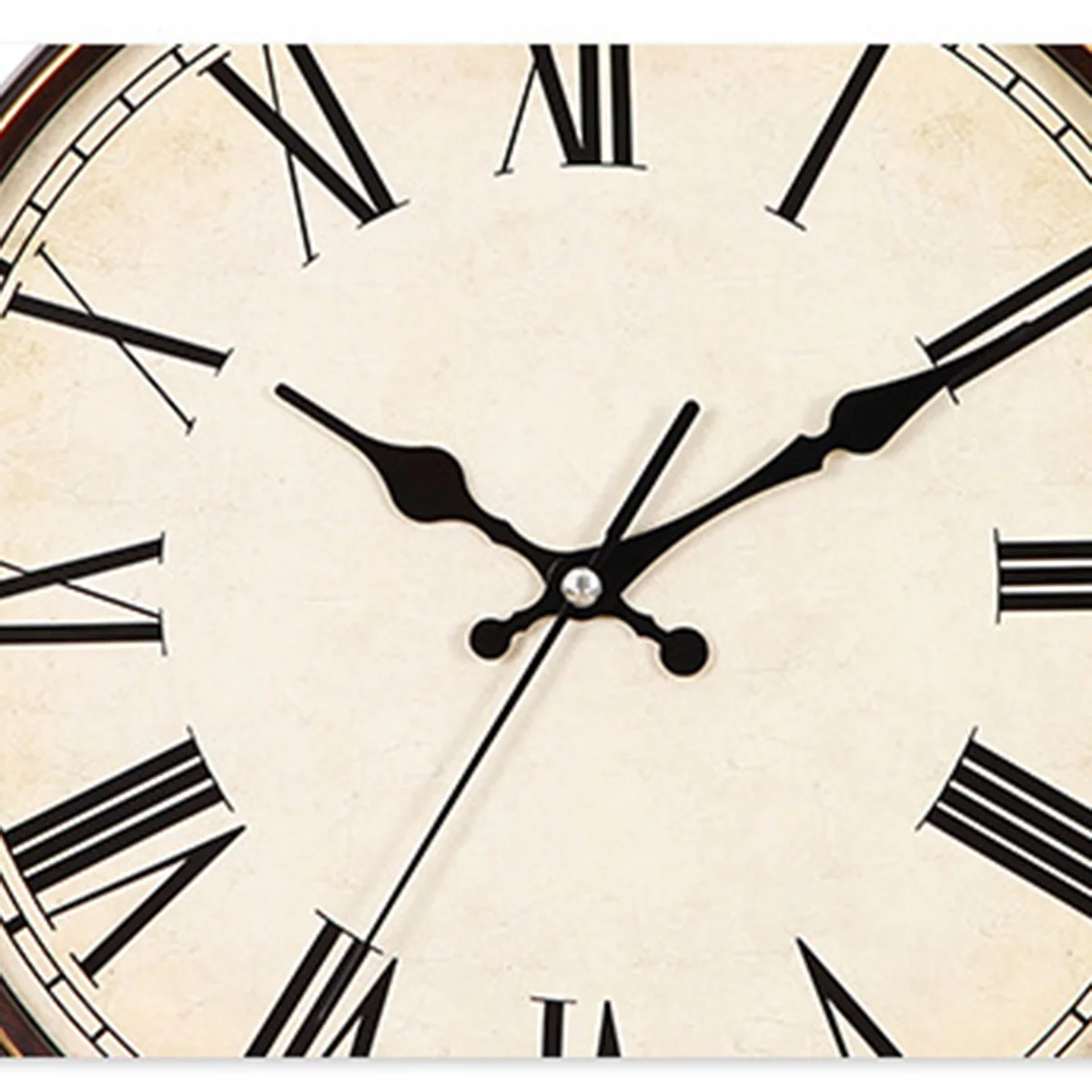 

Vintage 11-Inch Quartz Wall Clock Large Round Dial Roman Numeral Silent Decorative Clock for Bedroom Living Room Kitchen