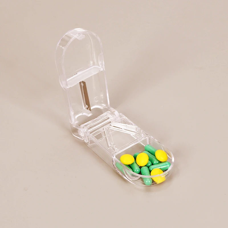 Tragbare Pille Splitter Cutter Medizin Vitamin Split Medikamente Tablette Schneiden Pillen Box Fälle Container Lagerung Veranstalter Pflege – Detail 1