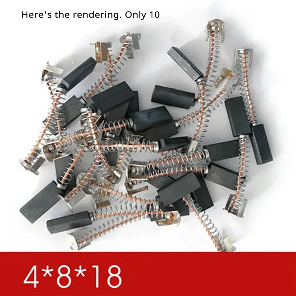 2025 New 10pcs Carbon Brush 4x8x18MM for FR-900 FR-770 FR-1000 Continuous Sealer Carbon Brush Spare Parts Power Tool Accessories