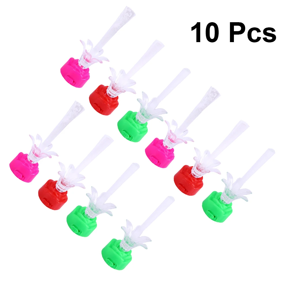 

10 Pcs Fiber Optic LED Rose Lamp Unique Decorative Table Light for Wedding Party Festival Home Garden Safe Night Glow