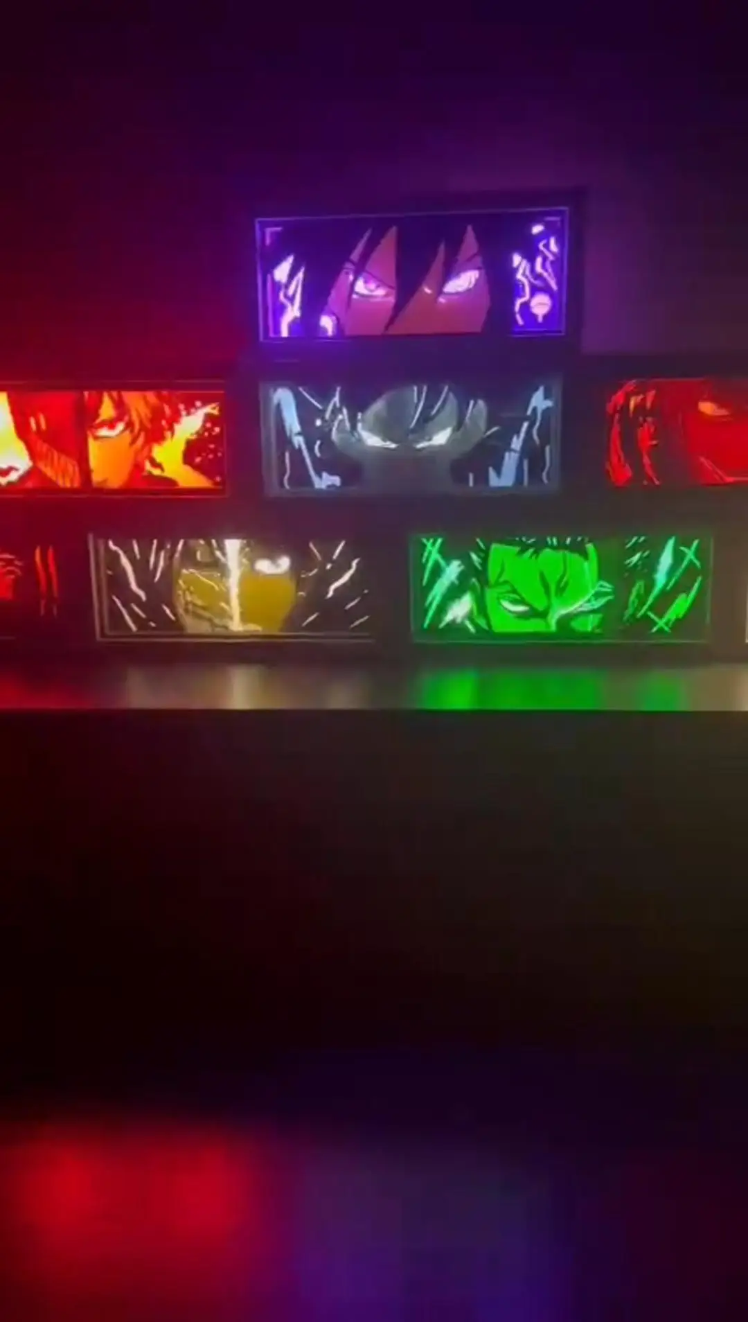 Jednoczęściowa seriale anime ramka na zdjęcia z papieru, lekkie, wycięte z papieru światło nocne, zdalnie sterowane pudełko lampa kolorowa