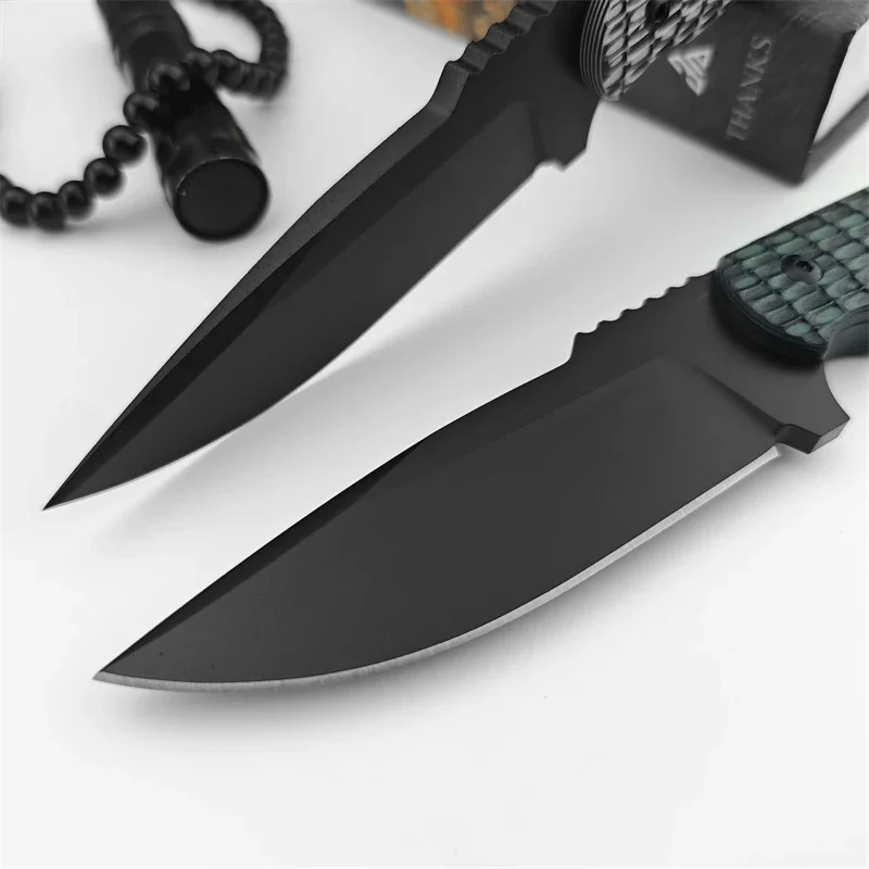 Super tech Rockeye straight knife with high hardness G10 handle, camping hunting tactical self-defense fixed knife