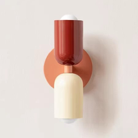 Vintage Nordic Dual-Head Wall Lamp - Cream Style Modern Minimalist LED Light for Bedroom, Kids Room & Study - Creative Artistic