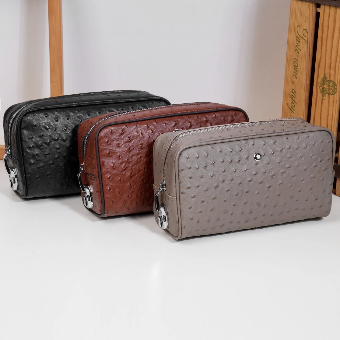 

Mens Leather Crossbody Bag Refined Multifunctional Handheld Messenger Bag for Business Casual Office Commute Daily Use