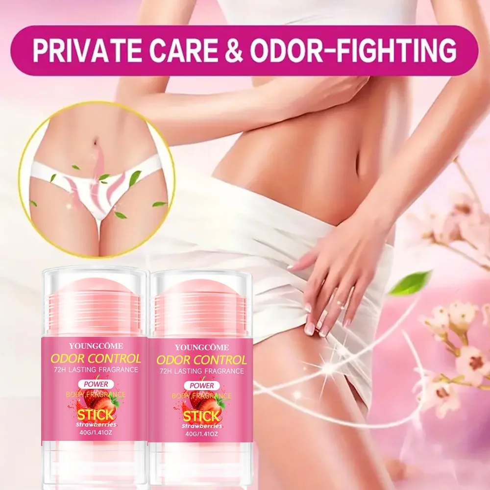 Strawberry Deodorant Set - 72H Freshness, Aluminum-Free, Sweet Scent for Women, School Safe for Sensitive Skin