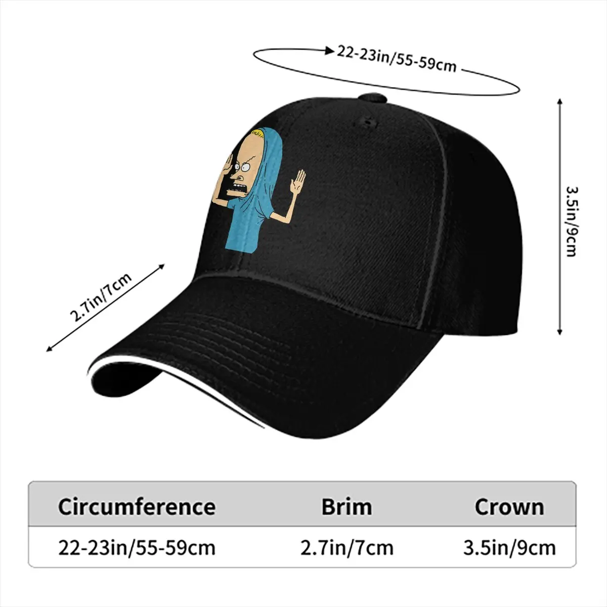 Humor Baseball Cap Men Hats Women Visor Protection Snapback Beavis and Butt-Head Caps