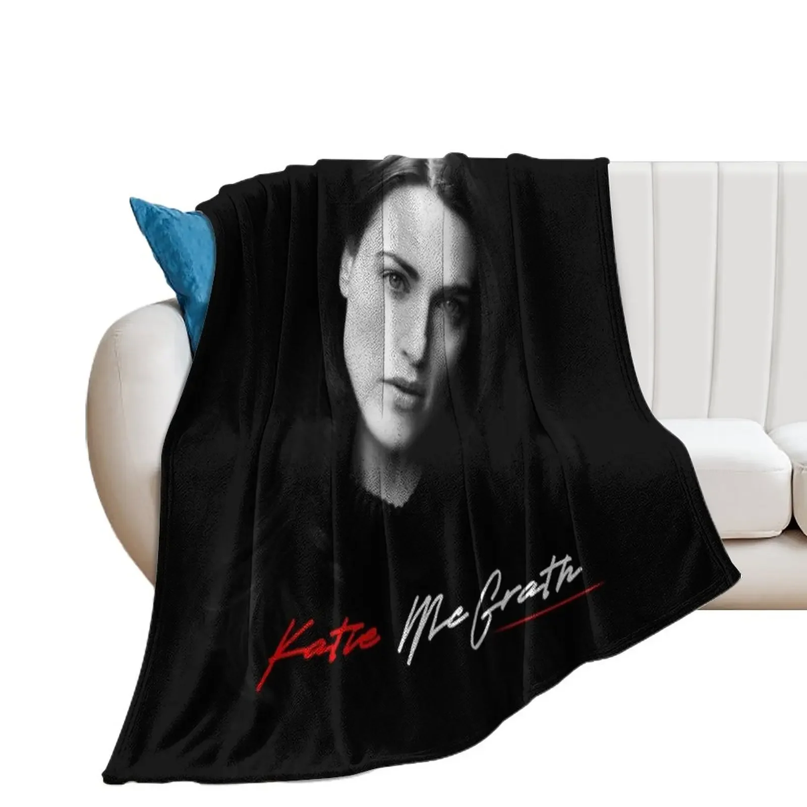 Katie McGrath morgana Throw Blanket Soft Plush Plaid Camping Furry Blankets