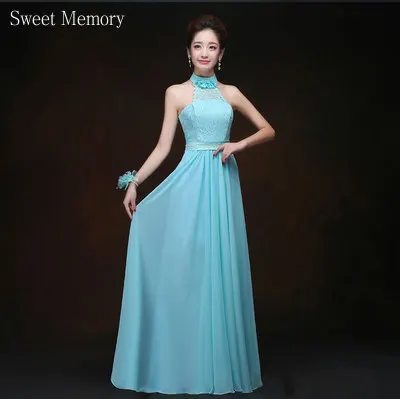 Reject Return A78 Sweet Memory Blue Bridesmaid Dress Chiffon Purple Light Champagne Wedding Guest Gown Fashion Women Dresses