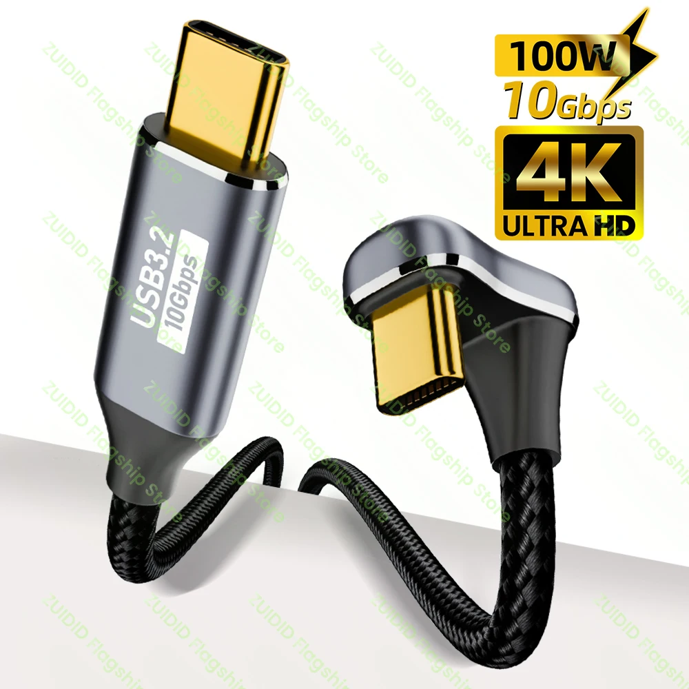 Kabel USB3.1 10 Gb/s typu C do typu C ThunderBolt 3 PD100W 5A USB-C do iPhone'a 15 Pro Max MacBook Pro Samsung Xiaomi