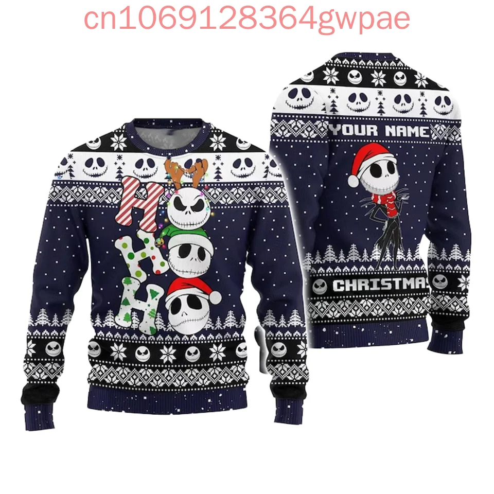 Disney Jack Skellington and Sally Ugly Christmas Sweater Men's Womens Tops The Nightmare Before Christmas