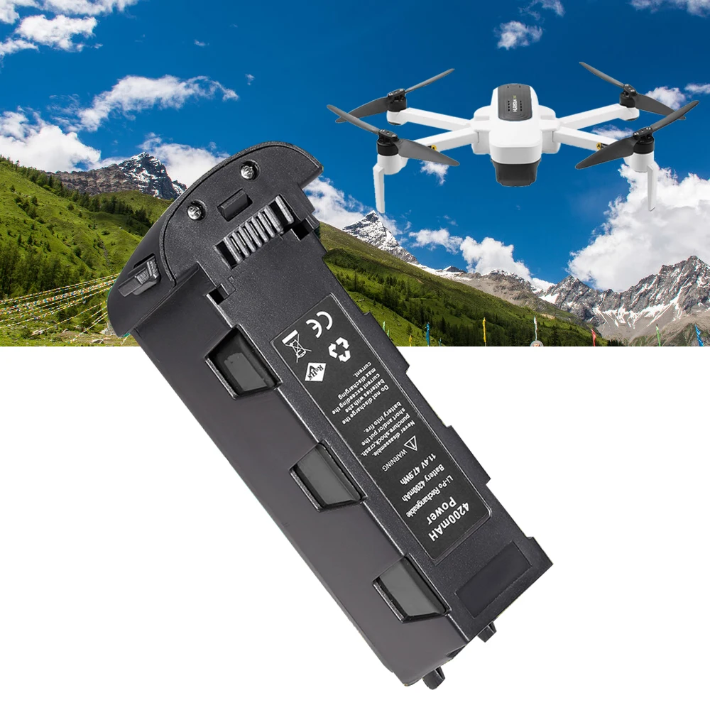 aviao acessorios 114v 4200mah lipo bateria para hubsan zino h117s gps rc drone bateria de voo inteligente rc 01