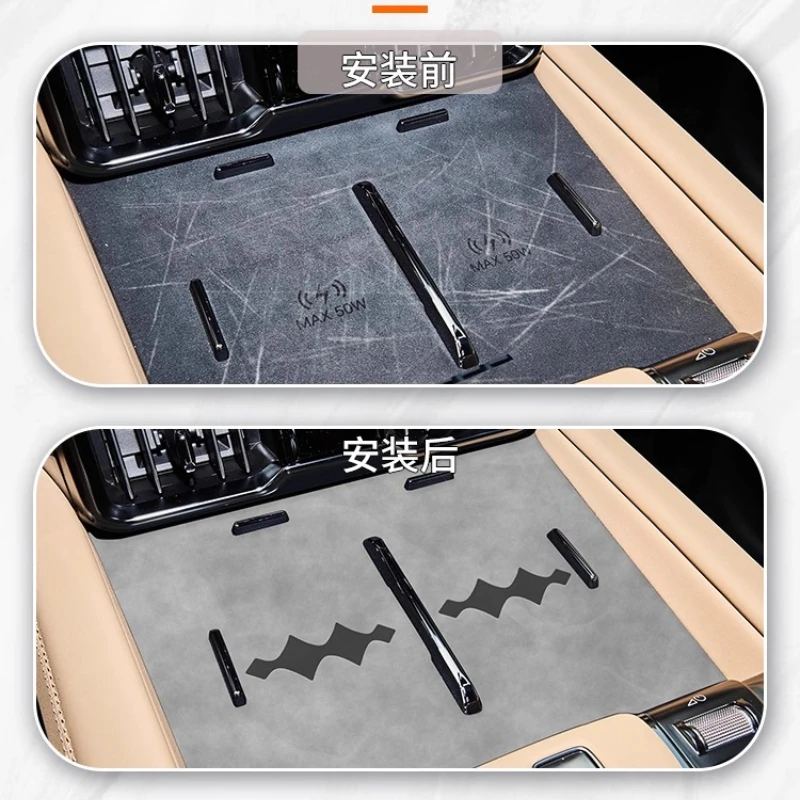 Anti-Slip Gate Slot Cup Mat For BYD Formula Leopard 8 2025 Door Groove Non-Slip Pad Suede Leather Coaster Car Interior Accessory
