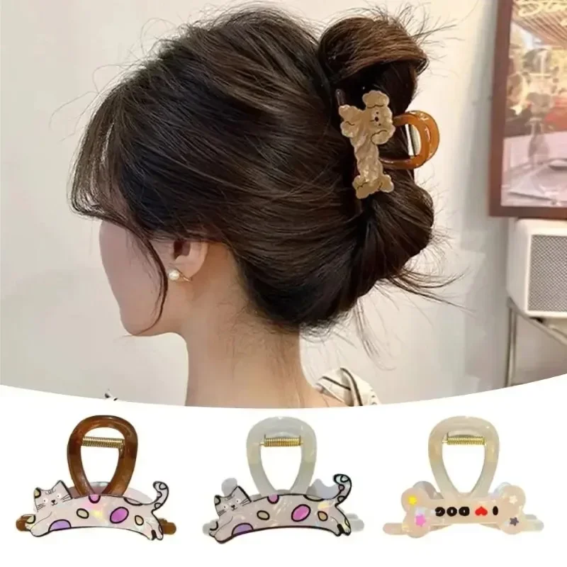 Cute Cartoon Hair Claw Gift for Girls Lady and Women with Lovely Cat  Dog Design