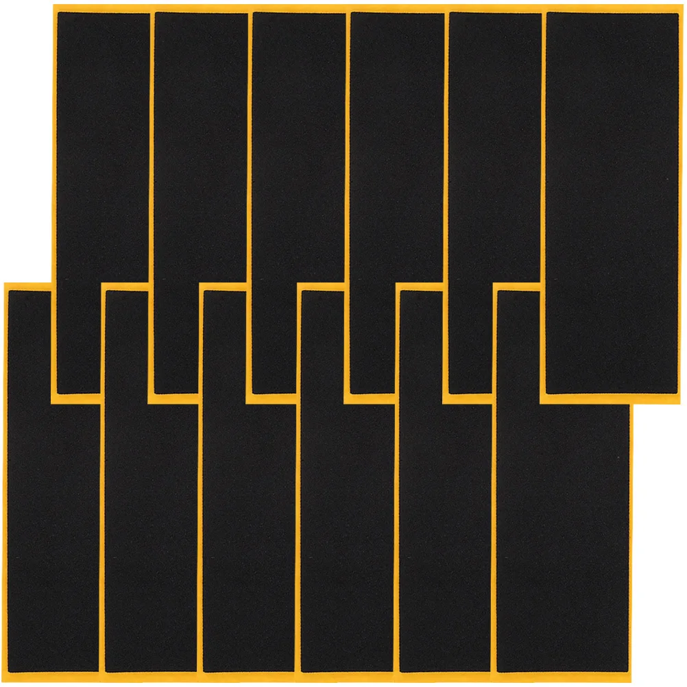 12 stücke Griffbrett Grip Band Schaum Für Finger Skateboard Anti Skid Ersatz Aufkleber Rutschfeste Oberfläche Spaß Zubehör Mini