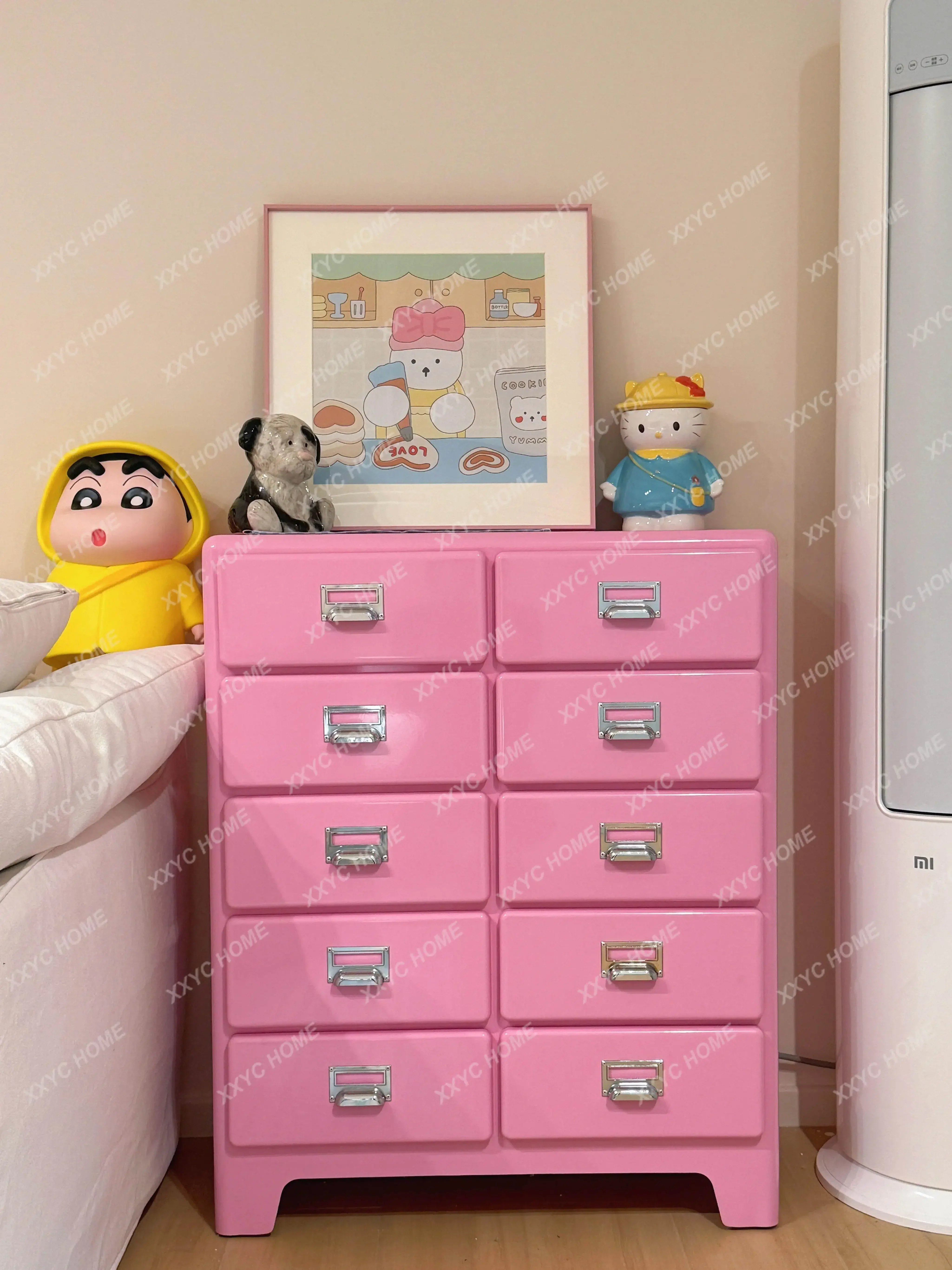 AA Home Retro Chest of Drawers Small Apartment Sideboard ins Drawer Storage Cabinet Creative Multifunctional Cabinet