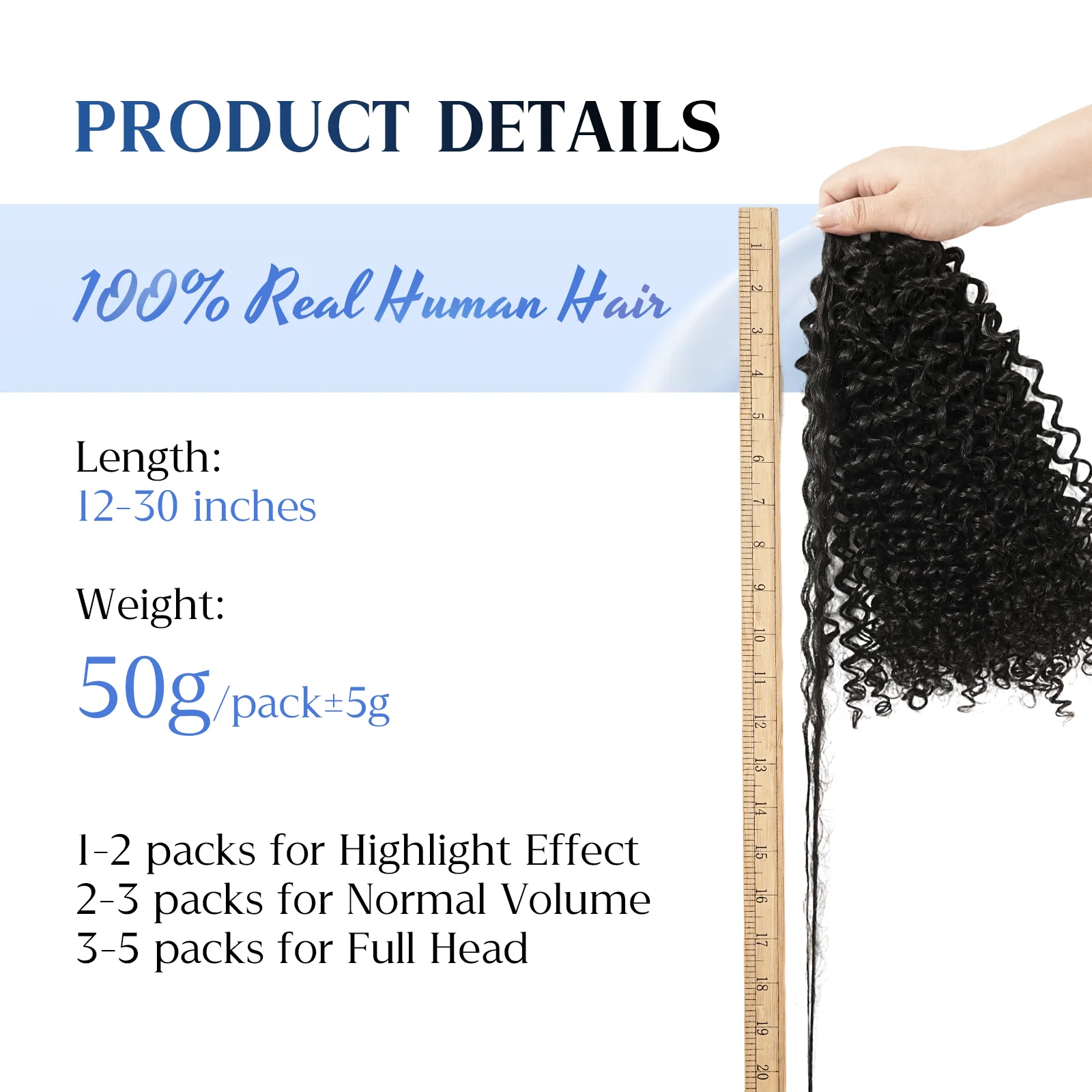 مجعد طرف مسطح وصلات شعر شعر الإنسان موجة المياه قبل المستعبدين طرف مسطح وصلة إطالة شعر طبيعي وقح مجعد الكيراتين الانصهار الشعر #3