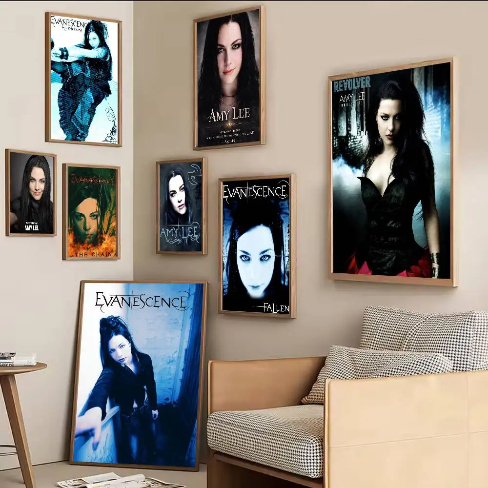 E-Evanescence A-Amy Lee Good Quality Prints And Posters Waterproof Paper Sticker Coffee House Bar Posters Wall Stickers
