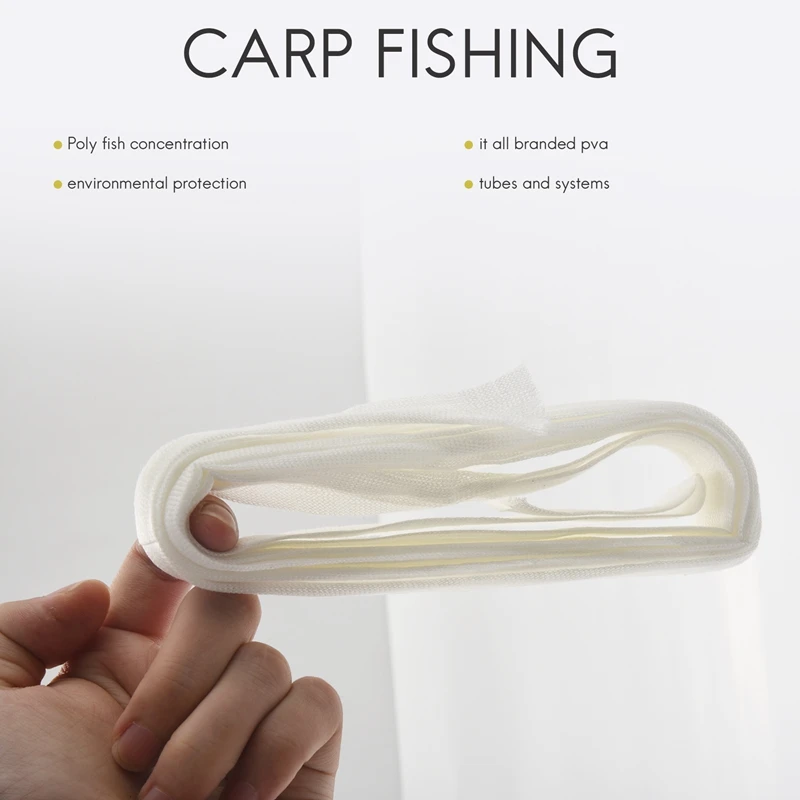 ถุงตาข่ายใส่เหยื่อตกปลา PVA กว้าง37มม. 5ม. ถุงสำหรับบรรจุเบ็ดตกปลา