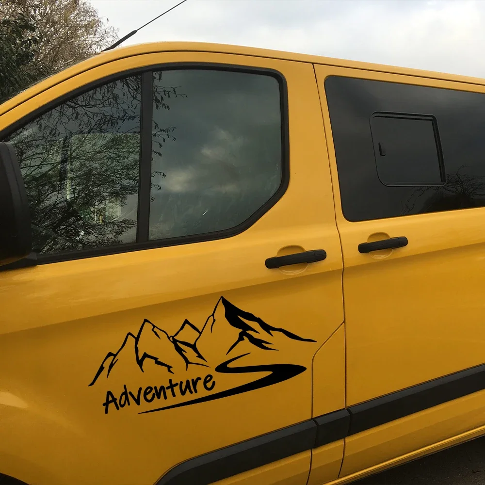 Car Mountains Adventure Decor Stickers For Camper Van Motorhome Caravan RV Vanlife Decor Decal Auto Accessories Car Sticker