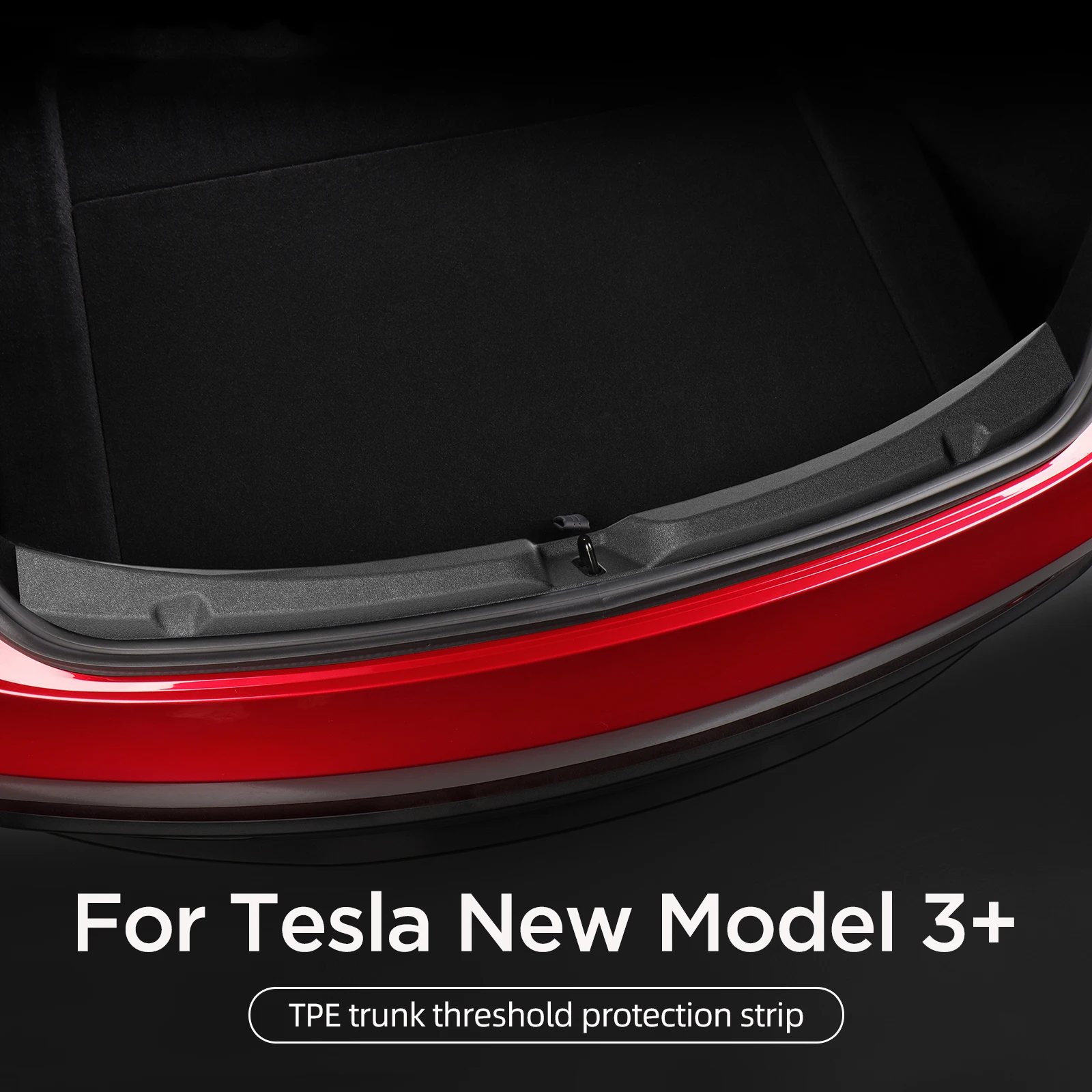 For Tesla Model 3 Rear Trunk Threshold Strip Bumper Protective Cover Model3 Highland Car Accessories Trunk Inner Guard 2024 1pc