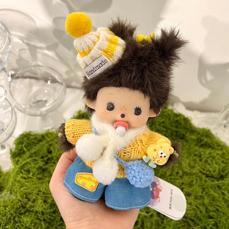 

New model ‌Monchhichi Plush Toy Keychain Funny Animal Hat Backpack Cartoon Character Pendant Car Pendant Christmas