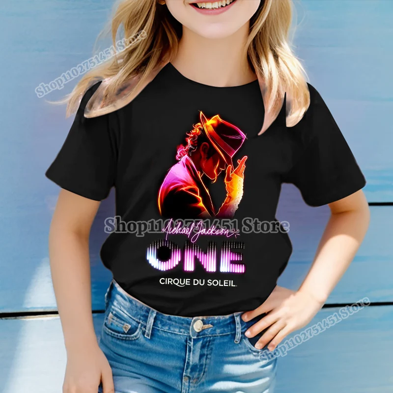 Der König des Pop MJ T-Shirts für Kinderkleidung Sommer Baumwoll-Tops Michael Jackson Y2k Grafik Mode Hip-Hop Tee Streetwear Geschenk