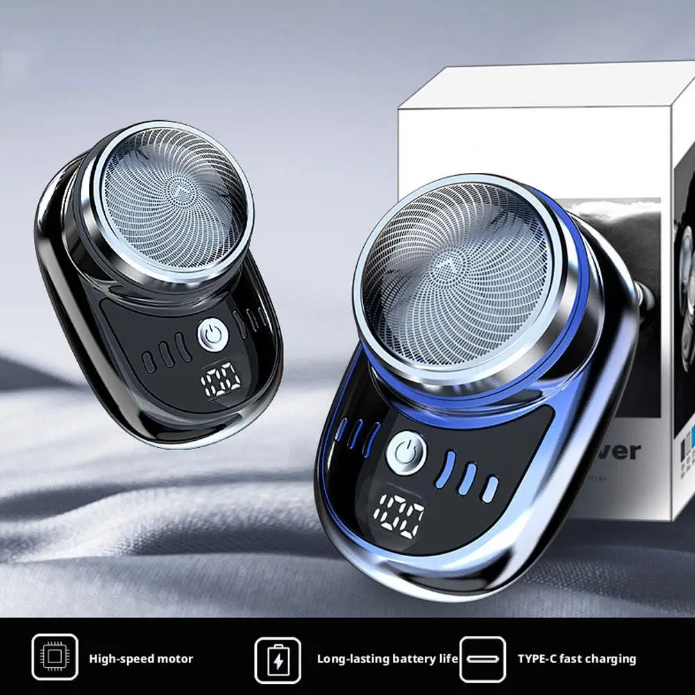 Portable Electric Shaver Rechargeable Mini Shave Electric Razor Cordless Trimmer Knife Face Beard Razor Gift for Father Husband