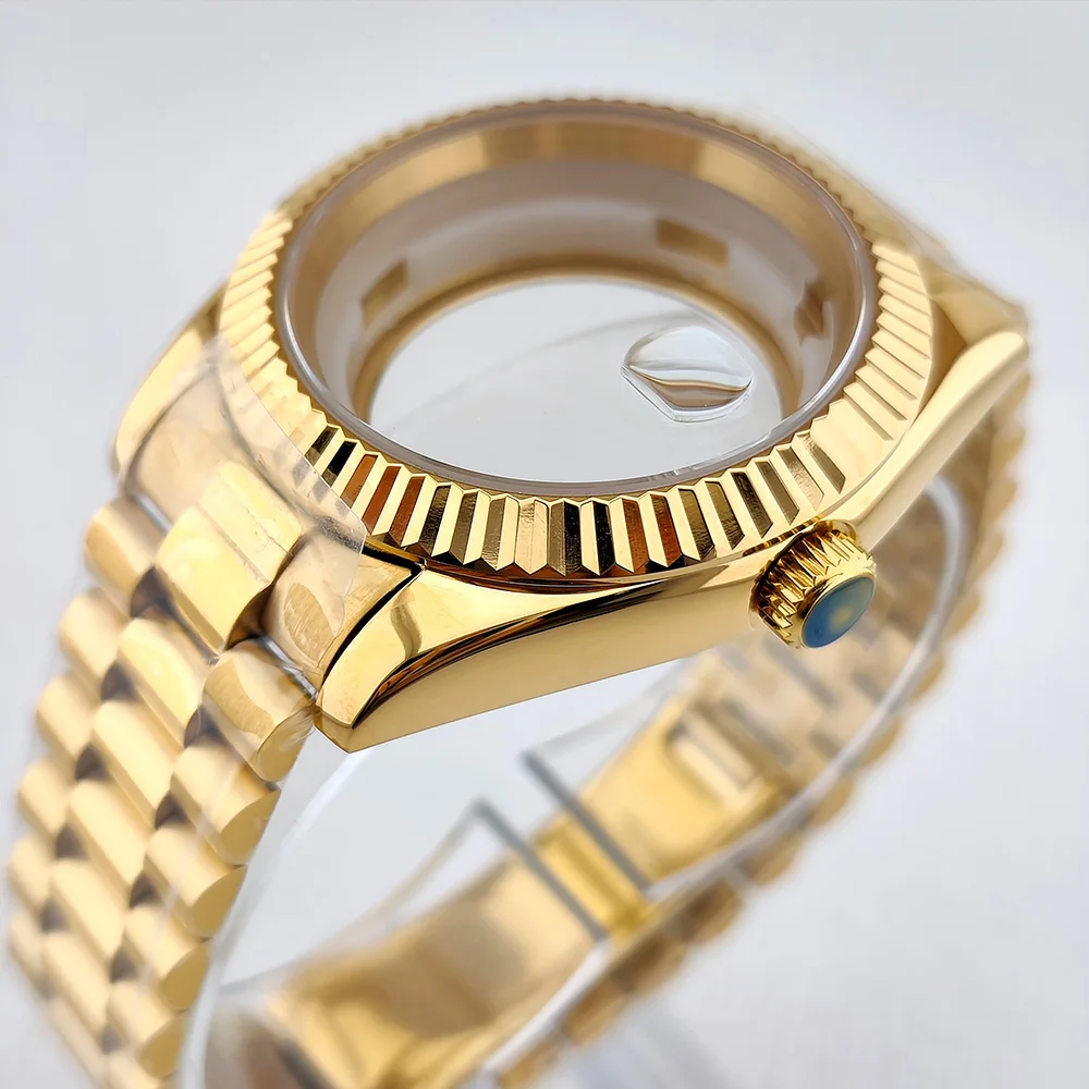 36 MM 39 MM 41 MM Kast Miyoda 8285 Horloge 904L roestvrijstalen band Sapphiremirror en roestvrijstalen kastaccessoires voor 8285 MOVT - afbeelding 2