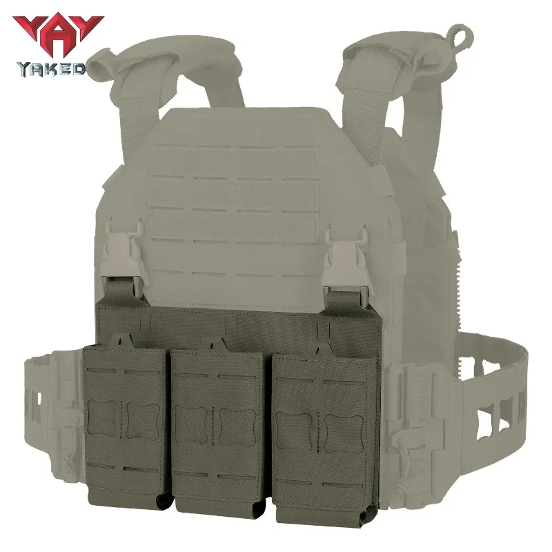 

YAKEDA Tactical Magazine Pouch Triple Molle Mag Pouch Airsoft AK 7.62/5.56mm M4 Ar Rifle Hunting Accessories Mag Holster