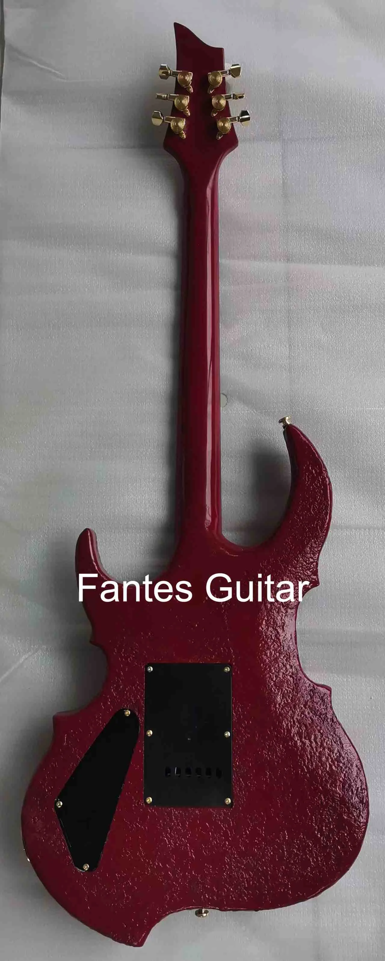 Custom GSP FRX FR Model Liquid Metal Red Electric Guitar Irregular Special Body