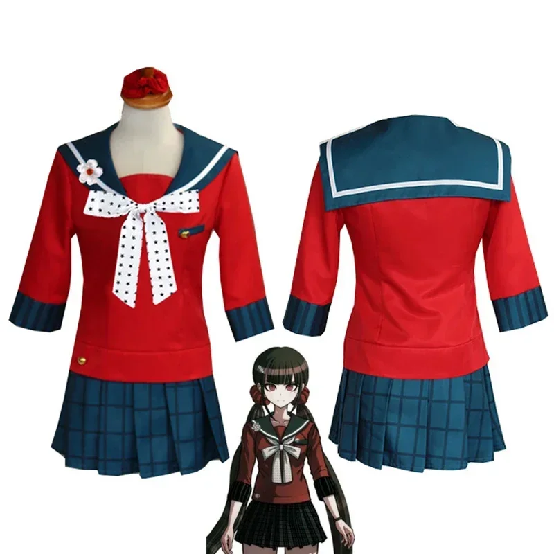 

Ролевой костюм для Danganronpa Harukawa Maki, комплект костюмов для косплея Лоли, наряд сестры с юбкой, забавный парик, женский карна на Хэллоуин
