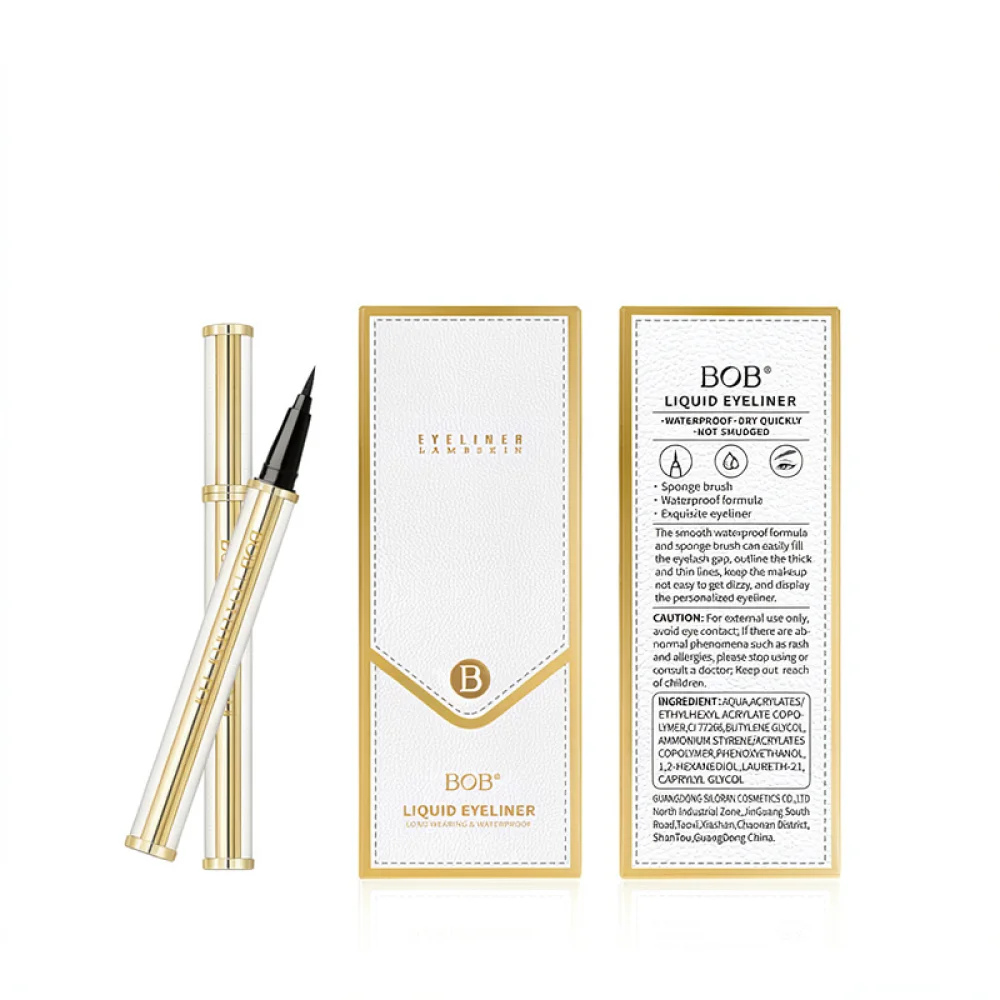 For For Bob Eyeliner Pen Waterproof Smudge Resistant Rich Black Color Long Lasting Smooth Precise Eye Cosmetic Makeup