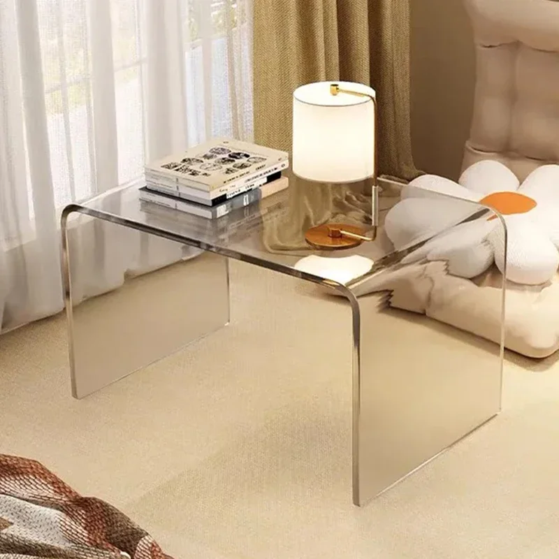 

Customizable Modern Acrylic Coffee Tables Transparent Sofa Side Table for Living Room Minimalist Center