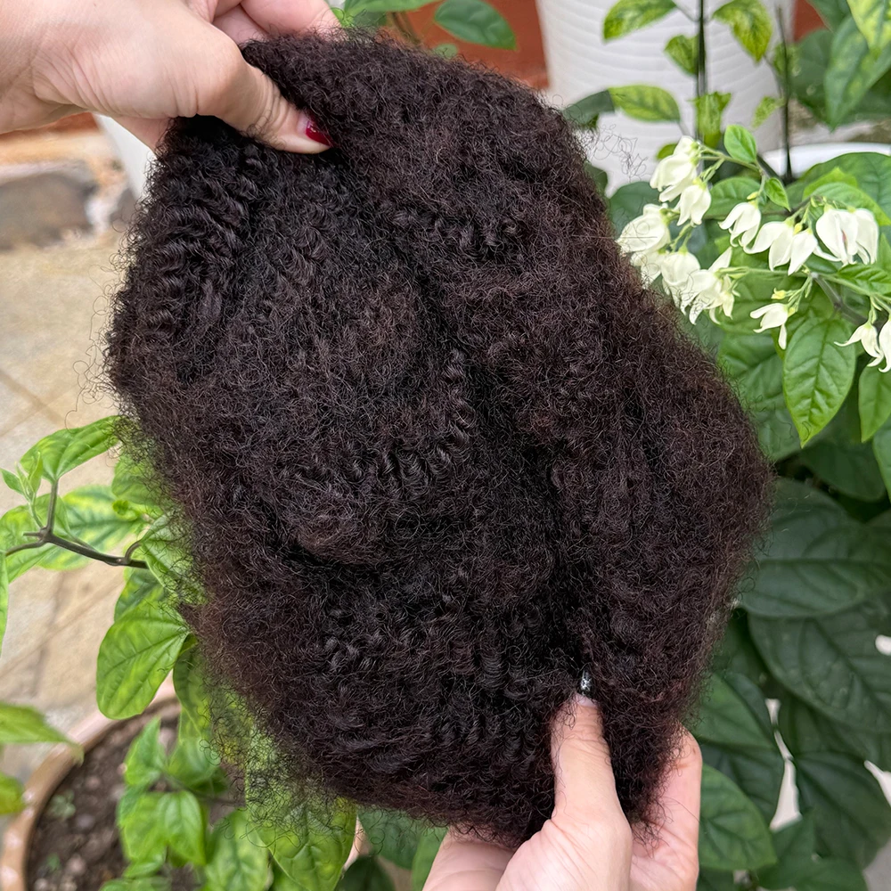 الأفرو غريب مجعد الكروشيه الشعر البشري 50 جرام/قطع بالجملة اللون الطبيعي السائبة شعر ريمي غريب الإنسان تجديل وصلات شعر