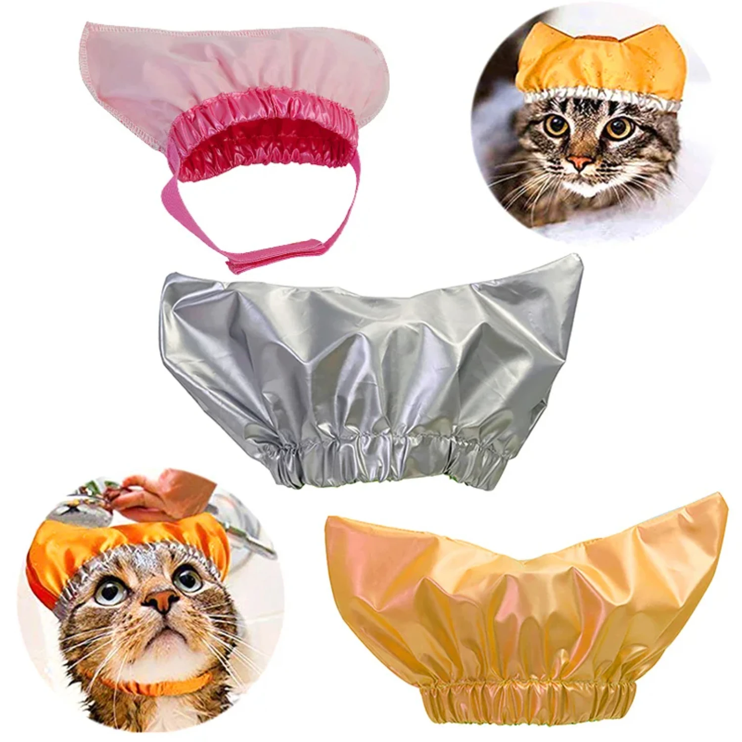 Must-have comfortable, waterproof and adjustable ultimate essential cat shower pet hat for a clean and happy cat - ensuring a st