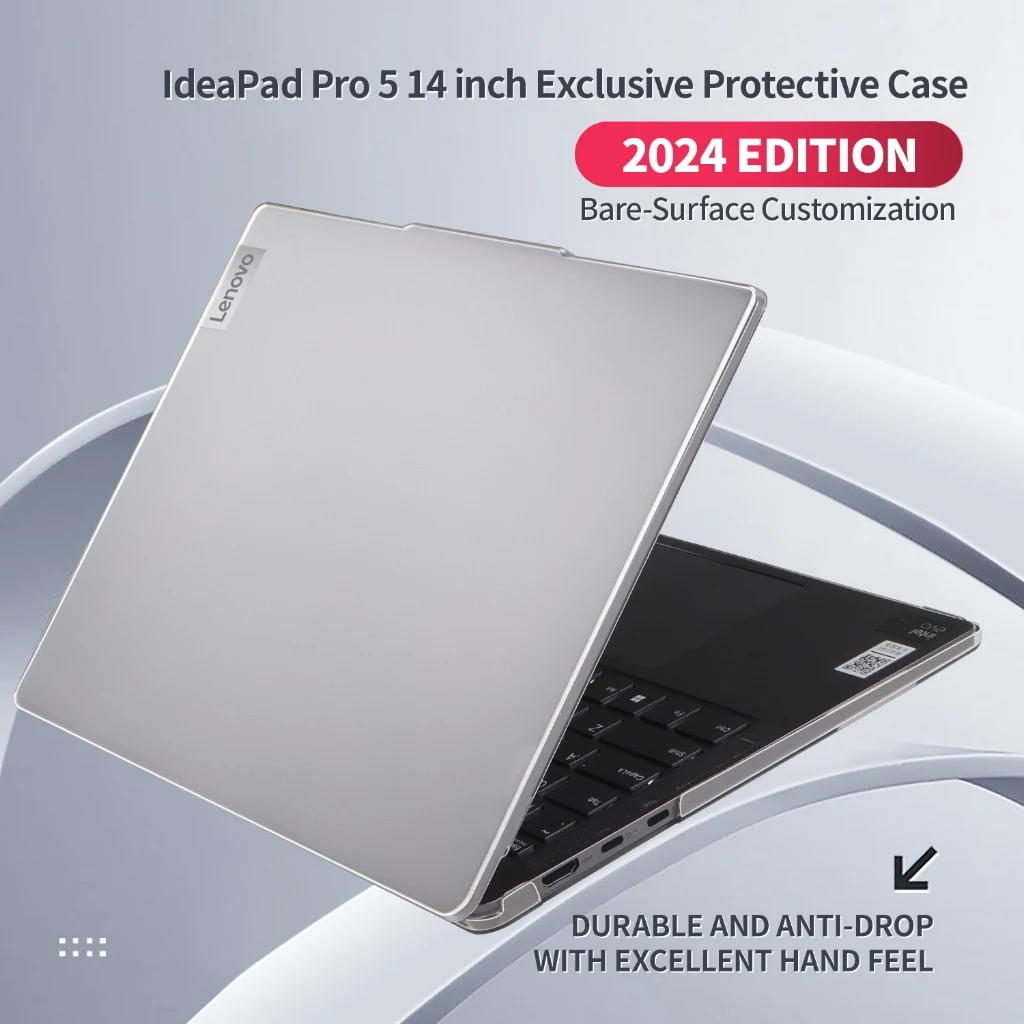 Capa transparente fosca para laptop, para lenovo 2025/2024, ideapad pro 5 14/16 polegadas, ideapad slim 5 14/16 polegadas, modelo de concha protetora dura