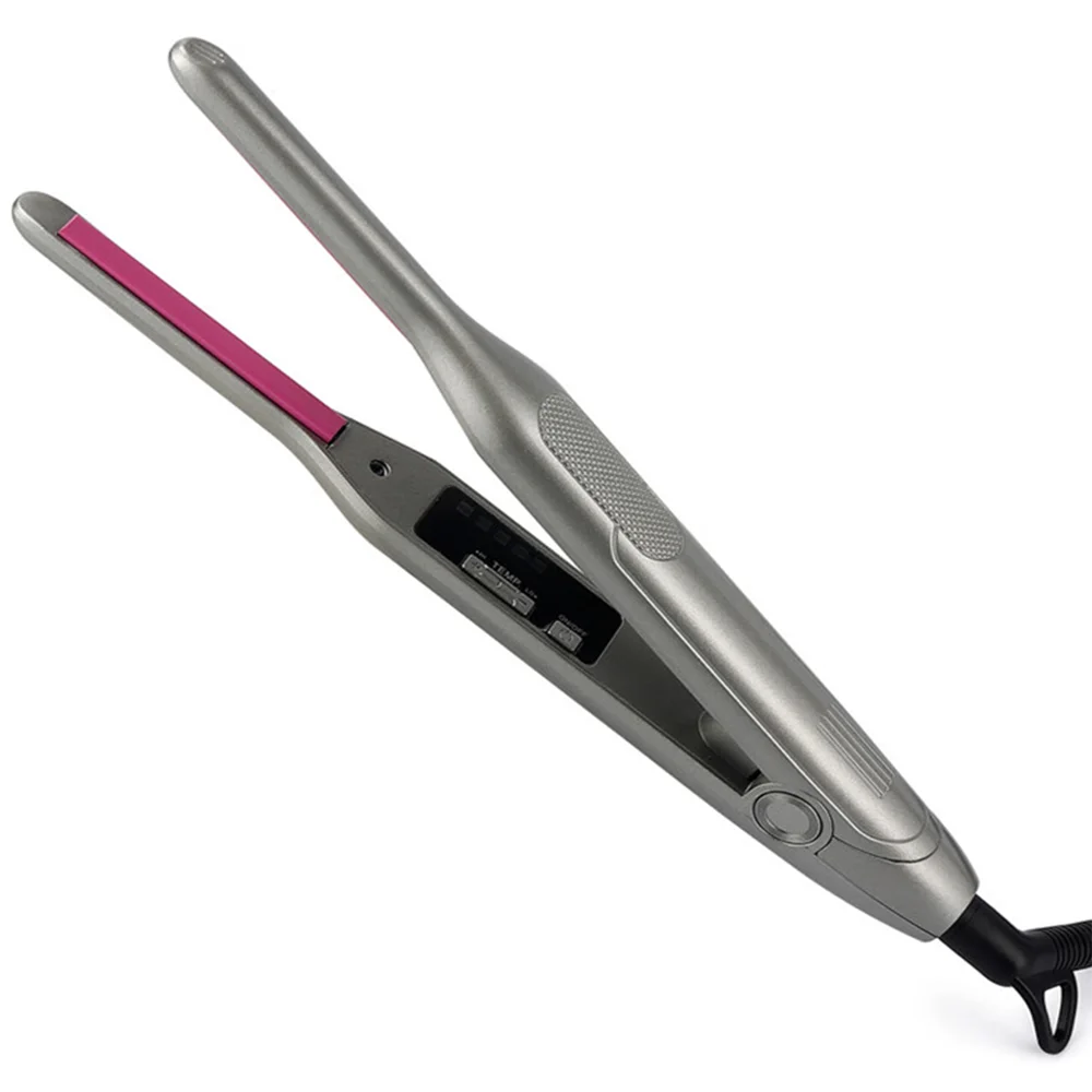 

2 in 1 Hair Straightener Flat Iron 1/3 inch Mini Hair Straightener and Curling Iron in one, mvxitanny Pencil Hair Straightener